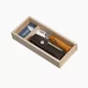 Opinel Tradition Carbon No.08 (C) zsebkés, bükk, bőr tokkal, díszdobozos (0-000815)