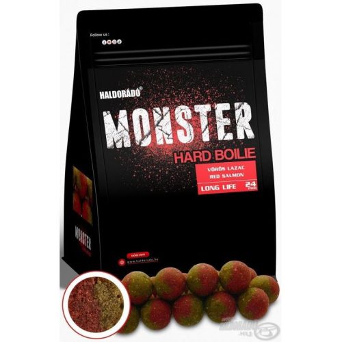 HALDORÁDÓ MONSTER Hard Boilie 24+ - Vörös Lazac