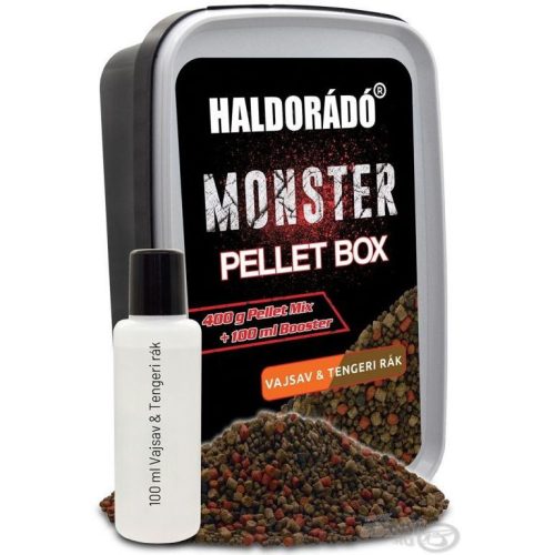 HALDORÁDÓ MONSTER Pellet Box - Vajsav & Tengeri rák 400g+100ml