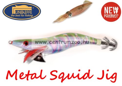 Lineaeffe Super Attractive Metal Squid Jig Colab-5 Tengeri Műcsali 7,5Cm (5079652) -Zöld-Pink Csíkos