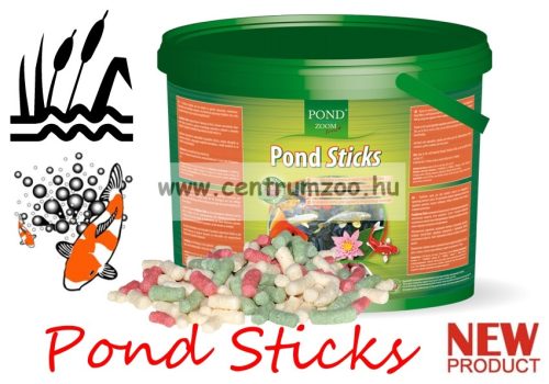 Pondzoom Pond Sticks - Prémium Minőségű Színesítő Tavi Haltáp 1Liter (Pz3377)