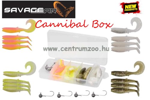 Savage Gear Lb Cannibal Box 20Pcs Xs -  16 Gumihal És 4 Jig Szettben, Dobozban (57613)