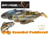 Savage Gear Craft Cannibal Paddletail  8.5Cm 7G   Gumihal Olive Silver Smolt (71807)