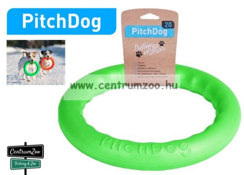 Pitchdog20 Dog Toy Kutya Játék Húzogató És Dobó Karika  20 Cm - Lime (62375)