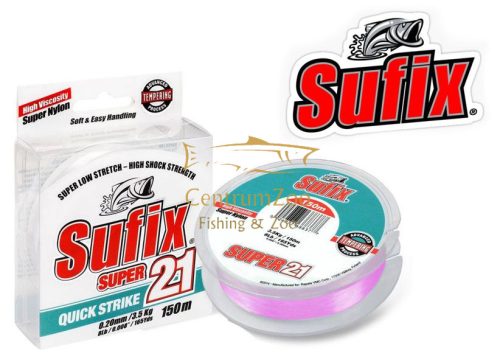 Sufix Super 21 Fluorocarbon Lv Pink Japán Zsinór 0,20mm 300m 3,5kg (Asu470300)