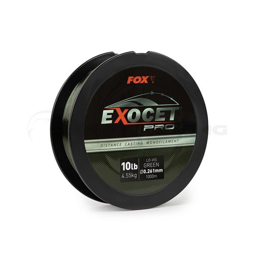 Fox Exocet Pro Mono 0.370mm 20lb 9.09Kg 1000m Green Monofil Zsinór (Cml189)