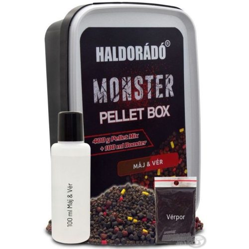HALDORÁDÓ MONSTER Pellet Box - Máj & Vér 400g+100ml