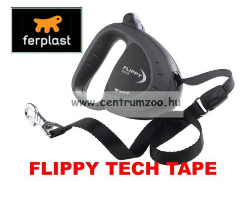 Ferplast Flippy Tech Deluxe Tape Medium Black Szalagos Póráz - Fekete