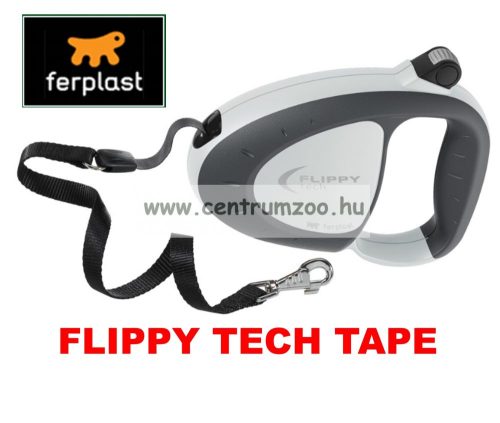 Ferplast Flippy Tech Deluxe Tape Medium Grey Szalagos Póráz - Szürke