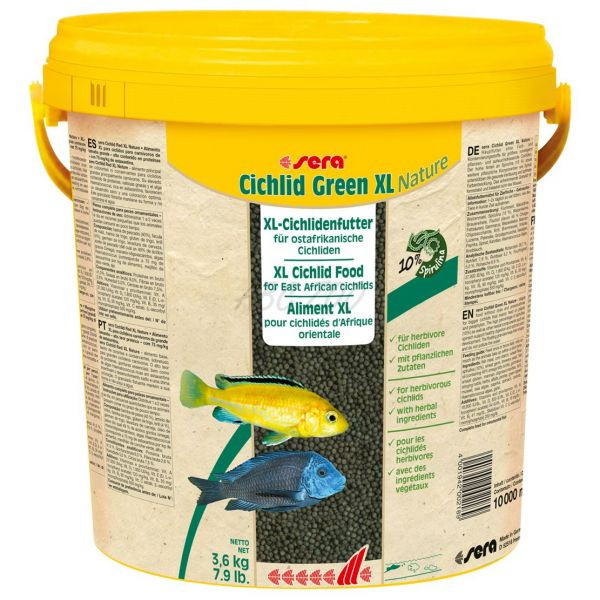 Image of Sera Cichlid Green XL Nature 10l 3,6kg sügértáp (000218)