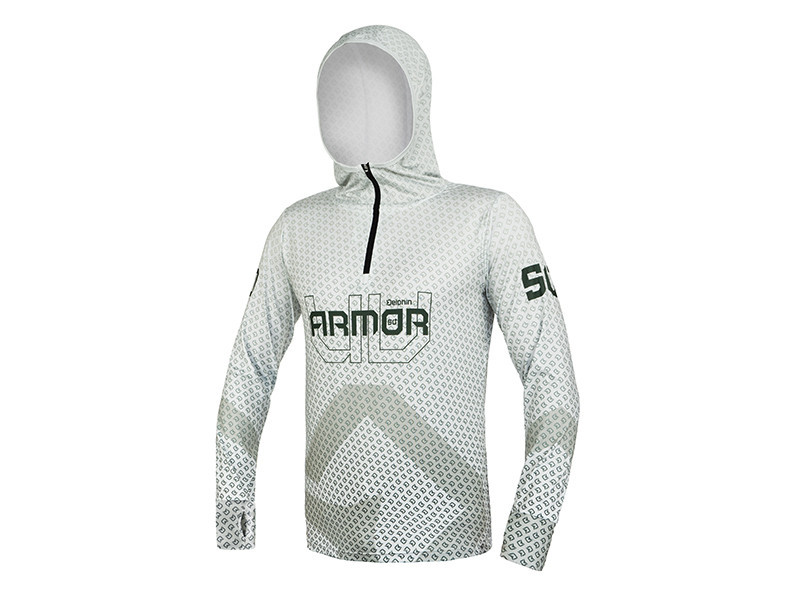 Image of Delphin UV Armor 50+ Kapucnis hosszúujjú póló Olive Small (101004746)