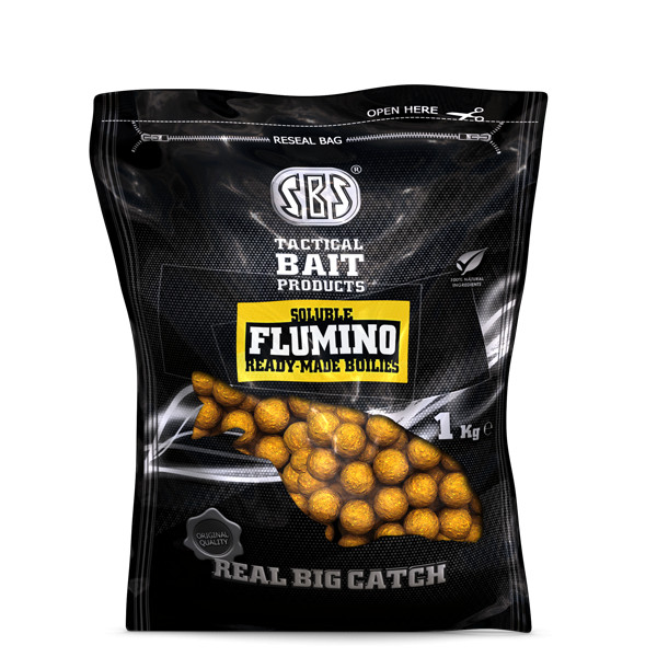 Image of Sbs Soluble Flumino Ready-Made Boilies 20mm- Squid &amp; Octopus tintahal, polip 1kg (13245)