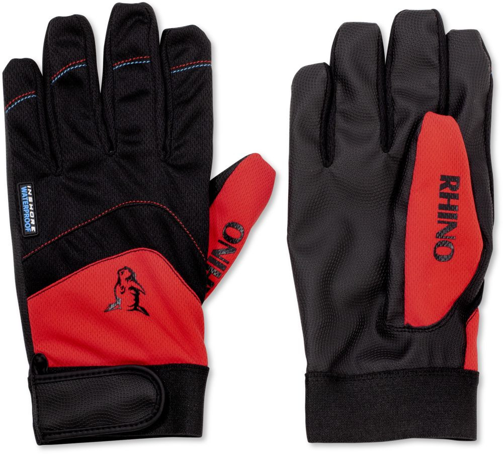 Image of Rhino Inshore WP Glove One size Black Red horgász kesztyű (9390001)