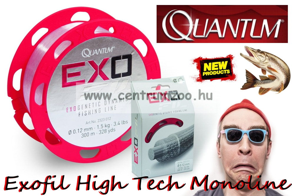 Image of Quantum Exofil Spinning Line 300M 0,26Mm 6,90Kg Transparent Superpremium Monofil Zsinór (2323026)