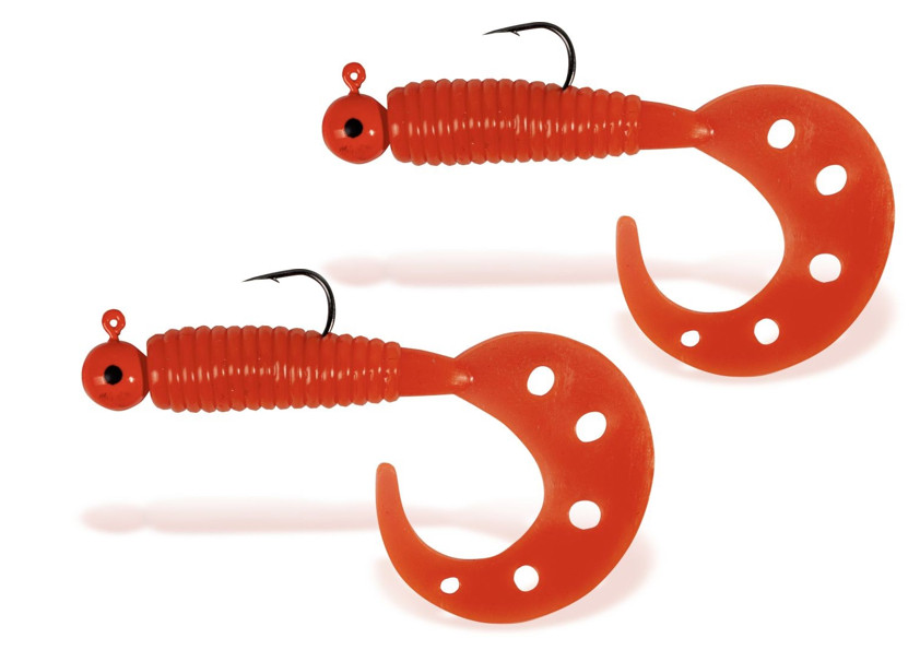 Image of Rhino Twister Rigged 7cm 15g Japan Red 2db jig és 2db twister (22-3545015)