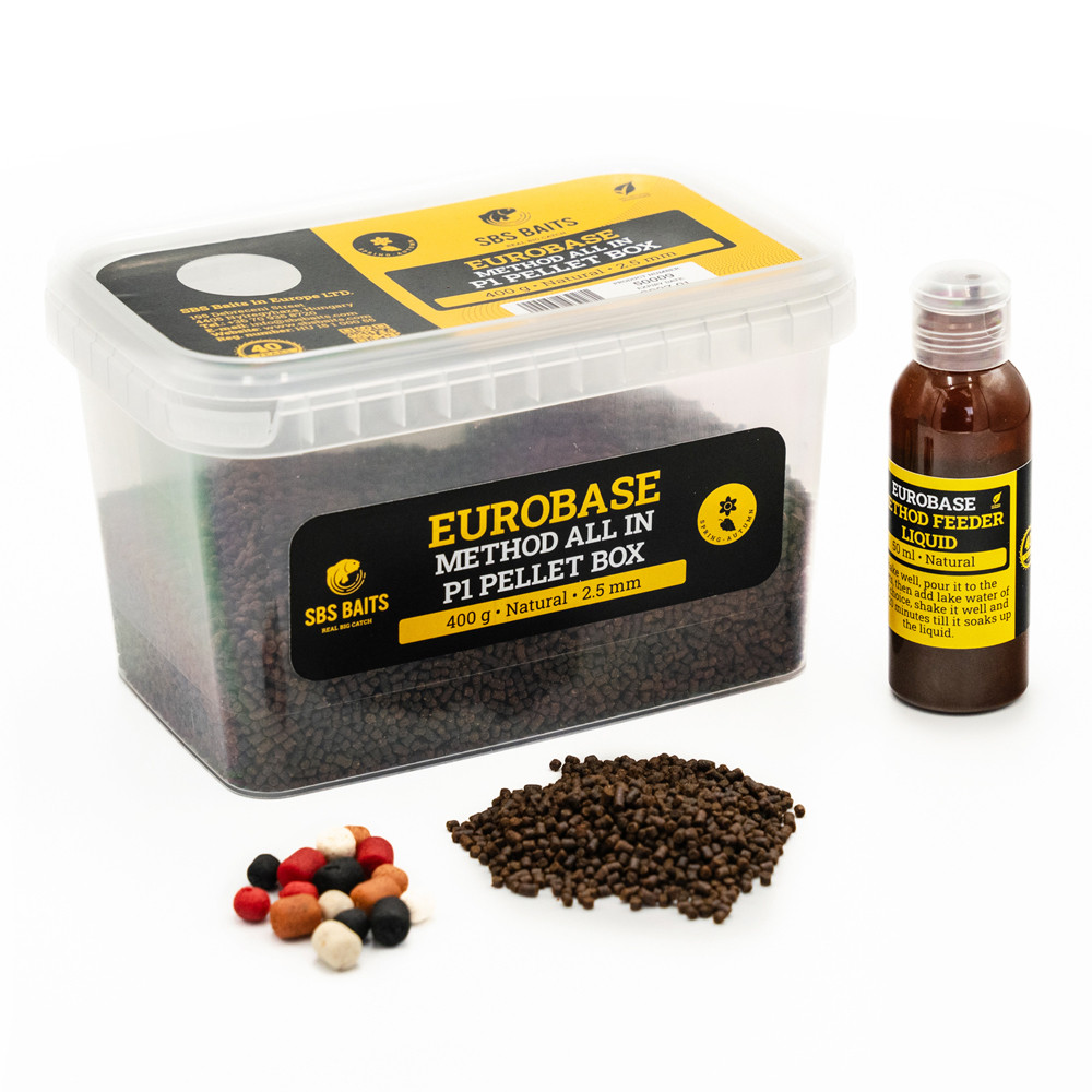 Image of SBS Eurobase Method All in P1 pellet box - Strawberry (Eper)
