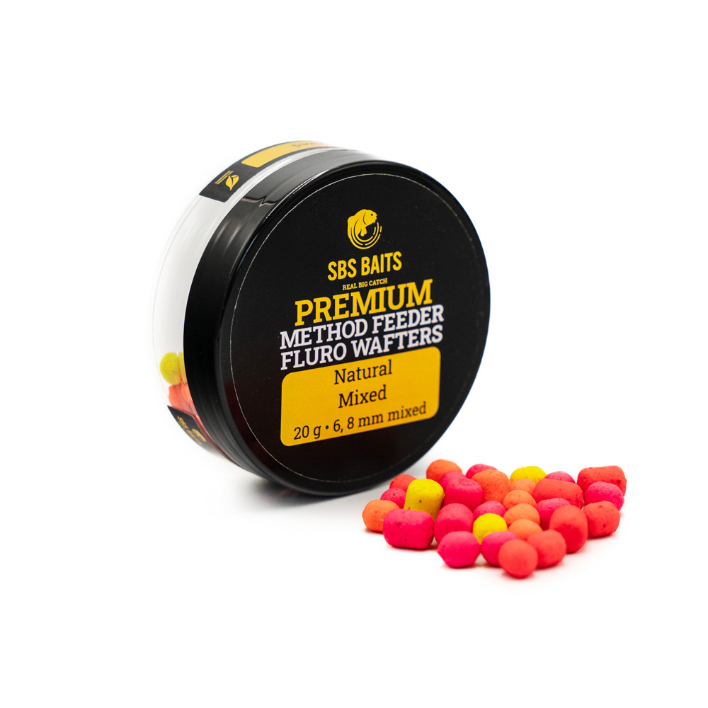 Image of Sbs Premium Method Feeder Fluoro Wafters 6,8mm 20G - N-Butyric (vegyesszínű)