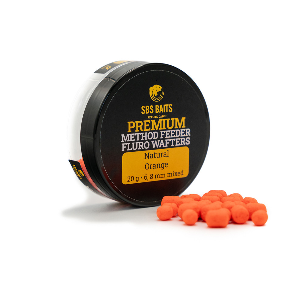 Image of Sbs Premium Method Feeder Fluoro Wafters 6,8mm 20G - N-Butyric (narancssárga)