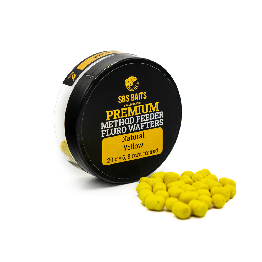 Image of Sbs Premium Method Feeder Fluoro Wafters 6,8mm 20G - N-Butyric (sárga)