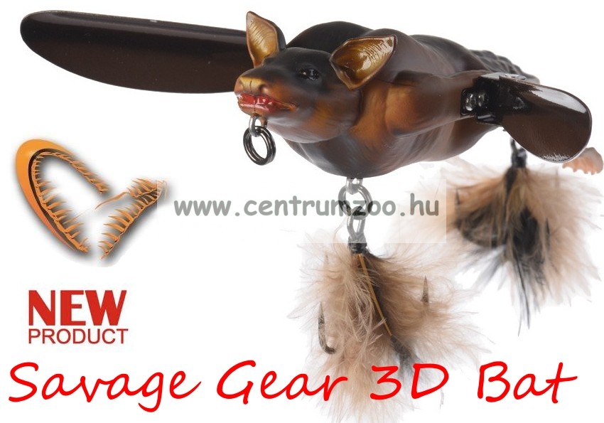 Image of Savage Gear 3D Bat 10Cm 28G Brown (58326) Denevér Formájú Műcsali