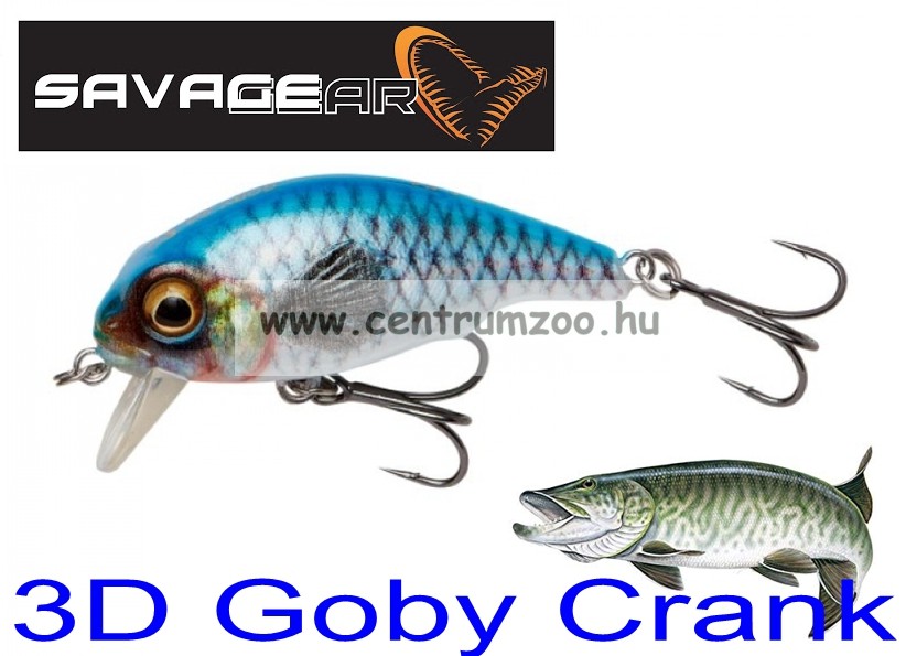 Image of Savage Gear 3D Goby Crank Sr 5Cm 6,5G Floating Blue Silver (71733)