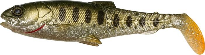 Image of Savage Gear Craft Cannibal Paddletail 8.5Cm 7G Gumihal Olive Silver Smolt (71807)