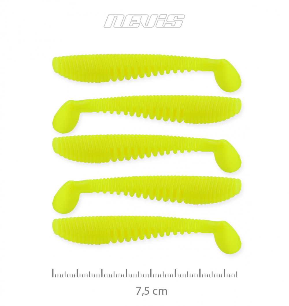 Image of Nevis Impulse Shad 7.5cm 5db gumihal (9721-812) Sárga
