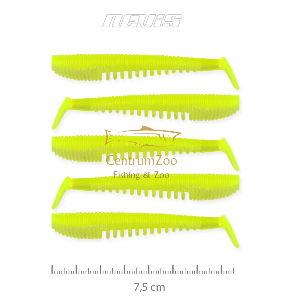 Image of Nevis Impulse Shad 7.5cm 5db Gumihal (9721-844) Fluo Zöld