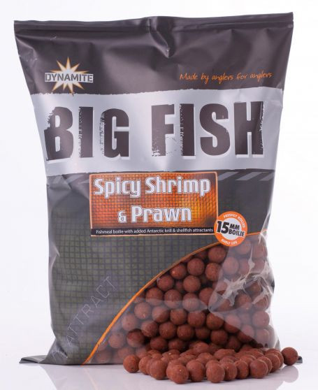 Image of Dynamite Baits Bojli Spicy Shrimp &amp; Prawn 15mm 1kg (DY970DY966)