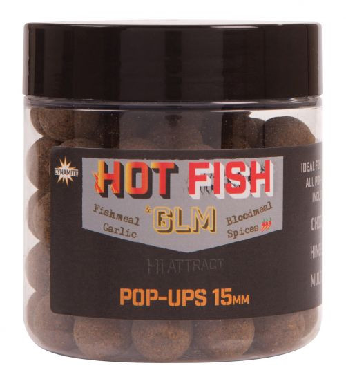Image of Dynamite Baits Hot Fish Glm-Food Bait Pop-Up 15mm (DY1013)
