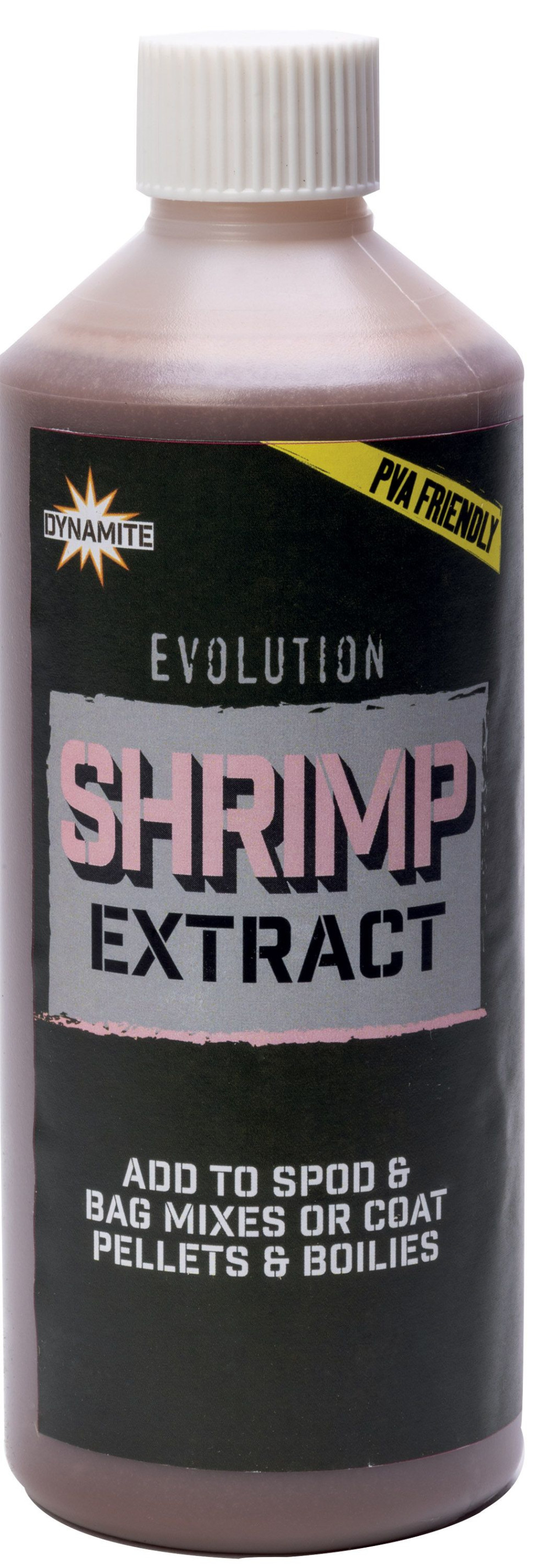 Image of Dynamite Baits Hydrolysed Evolution Shrimp Extract Liquid Carp Food 500ml aroma (DY1246)