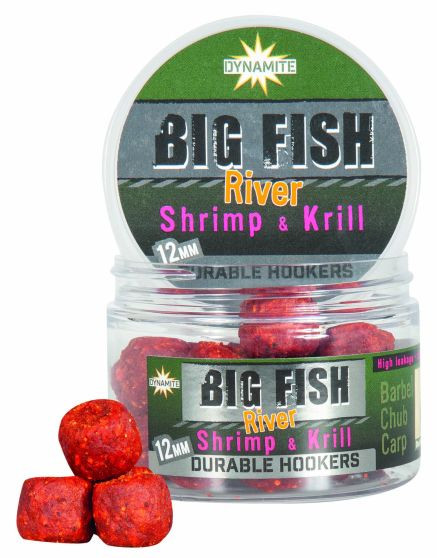 Image of Dynamite Baits Big Fish River Durable Hook Pellet 12mm Shrimp &amp; Krill (DY1360) Rák