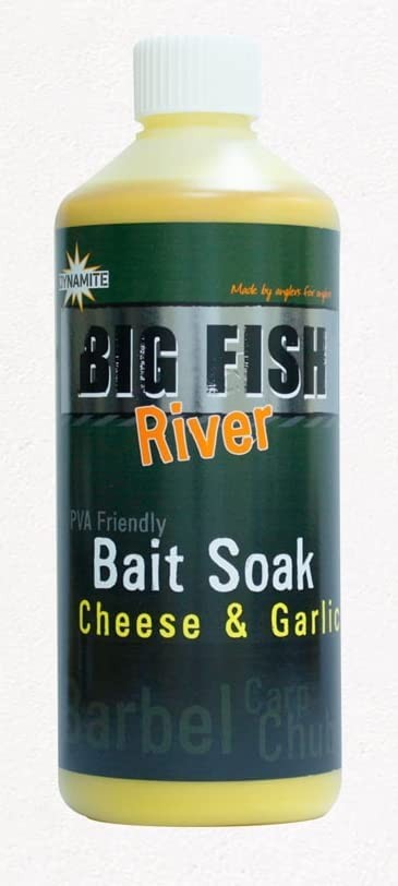 Image of Dynamite Baits Aroma Big Fish River Bait Soak - Cheese &amp; Garlic 500ml (DY1379)