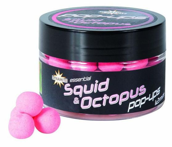 Image of Dynamite Baits Bojli Fluro Pop-Up Squid &amp; Octopos bojli 12mm (DY1610) tintahal, polip