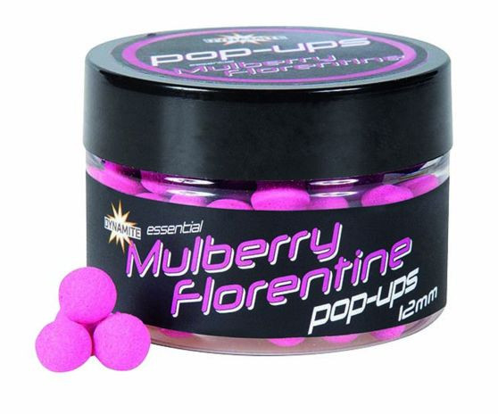 Image of Dynamite Baits Bojli Fluro Pop-Up Mulberry &amp; Florentine bojli 12mm (DY1614) eper ízben