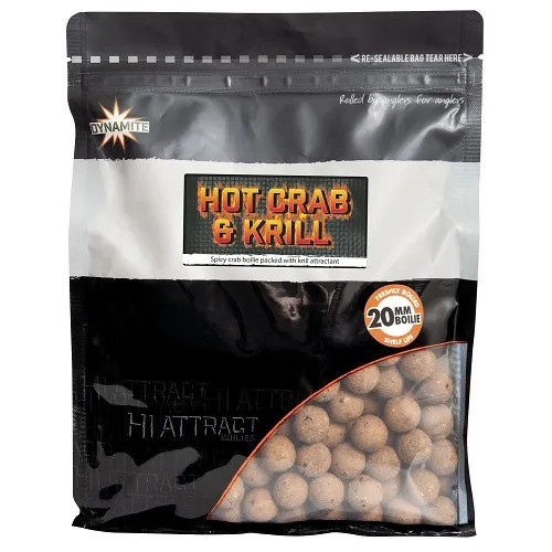 Image of Dynamite Baits Big Fish Hot Crab &amp; Krill bojli 15mm 1,8kg (DY1642) rák ízben