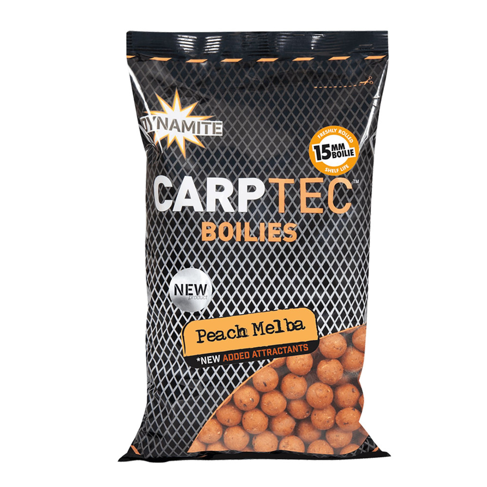 Image of Dynamite Baits Carptec 900g 20mm bojli Peach Melba (DY1763)