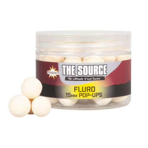 Image of Dynamite Baits Source Fluro Pop-Ups 200ml 15mm (DY1952)