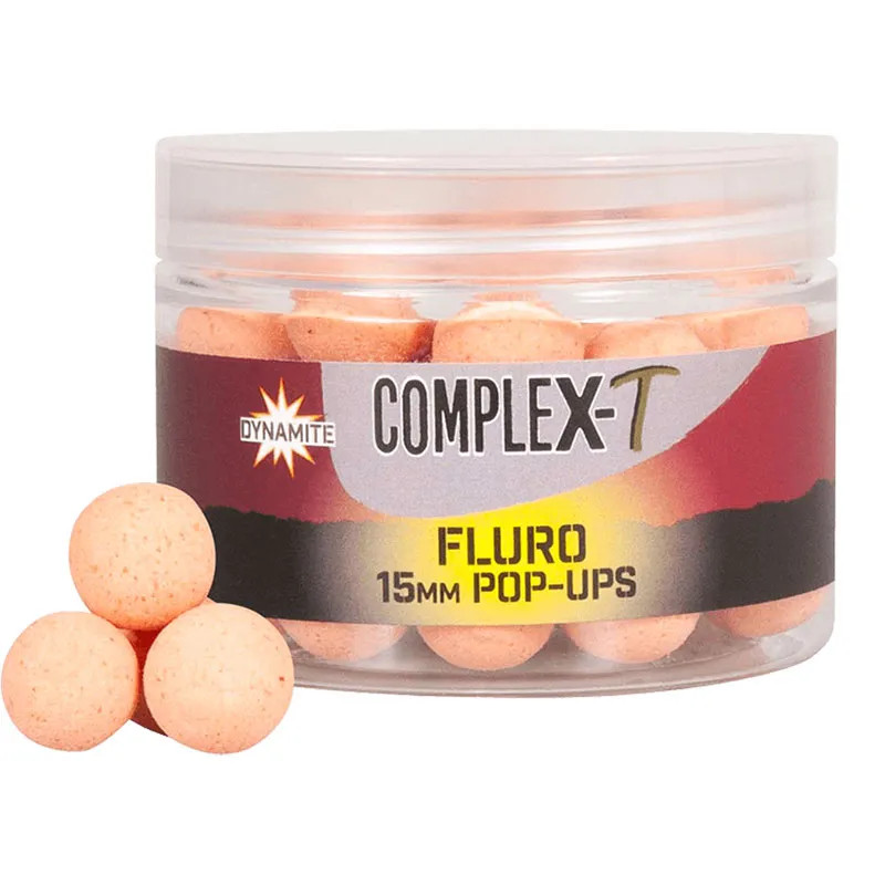 Image of Dynamite Baits Complex-T Fluro Pop-Ups 200ml 15mm (DY1955)