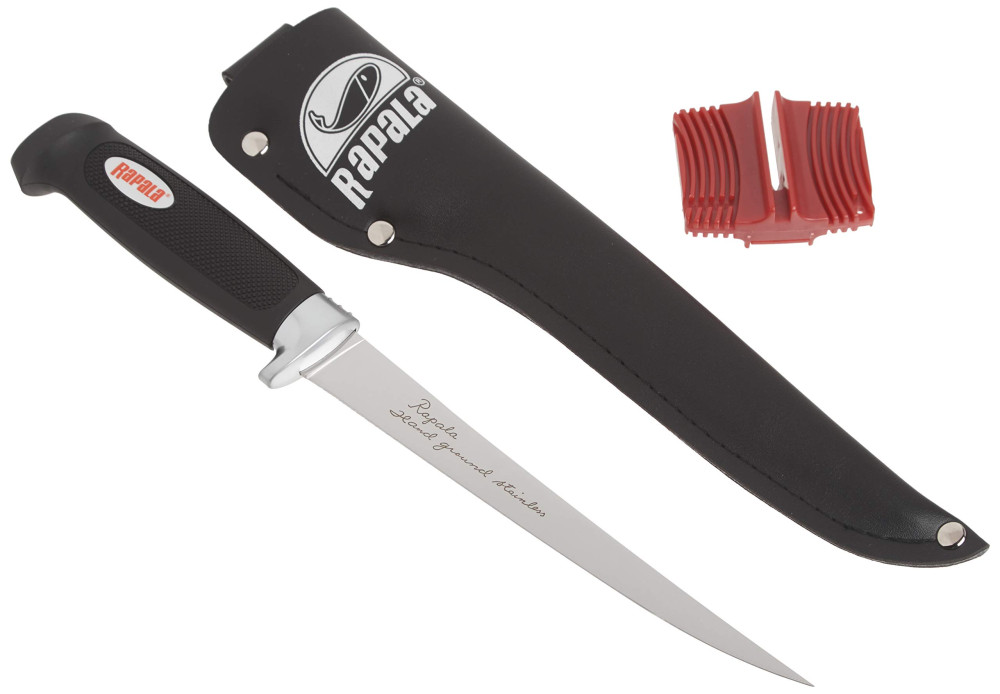 Image of Rapala Single Stage Soft Grip Fillet 2In1 kés+élező szett 31cm BP707SH1 BP707SH1)