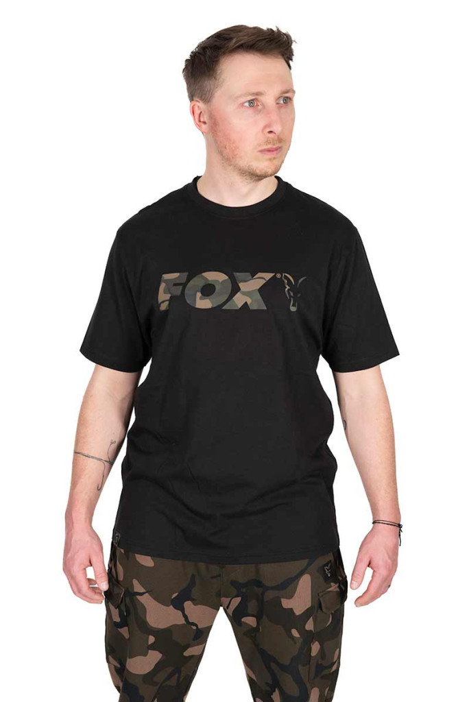 Image of Fox Black Camo Logo T-Shirt rövidujjú póló LARGE (CFX287)