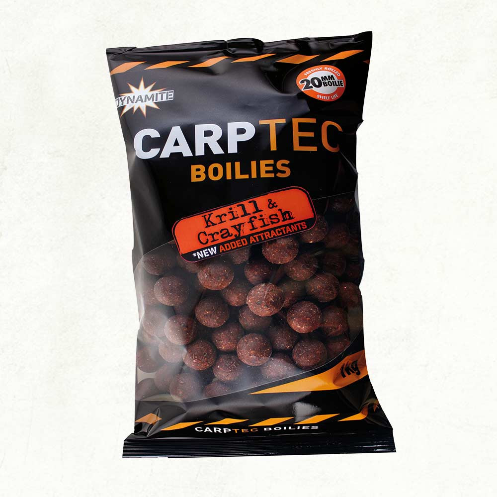 Image of Dynamite Baits Carptec Krill &amp; Crayfish Bojli 1kg 15mm Rákos (DY1160)