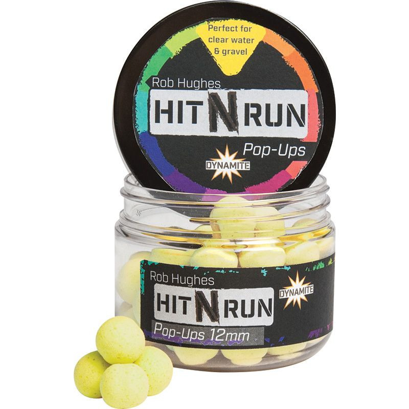 Image of Dynamite Baits Bojli Hit N Run Pop-Ups - Yellow 12mm (Dy1274)