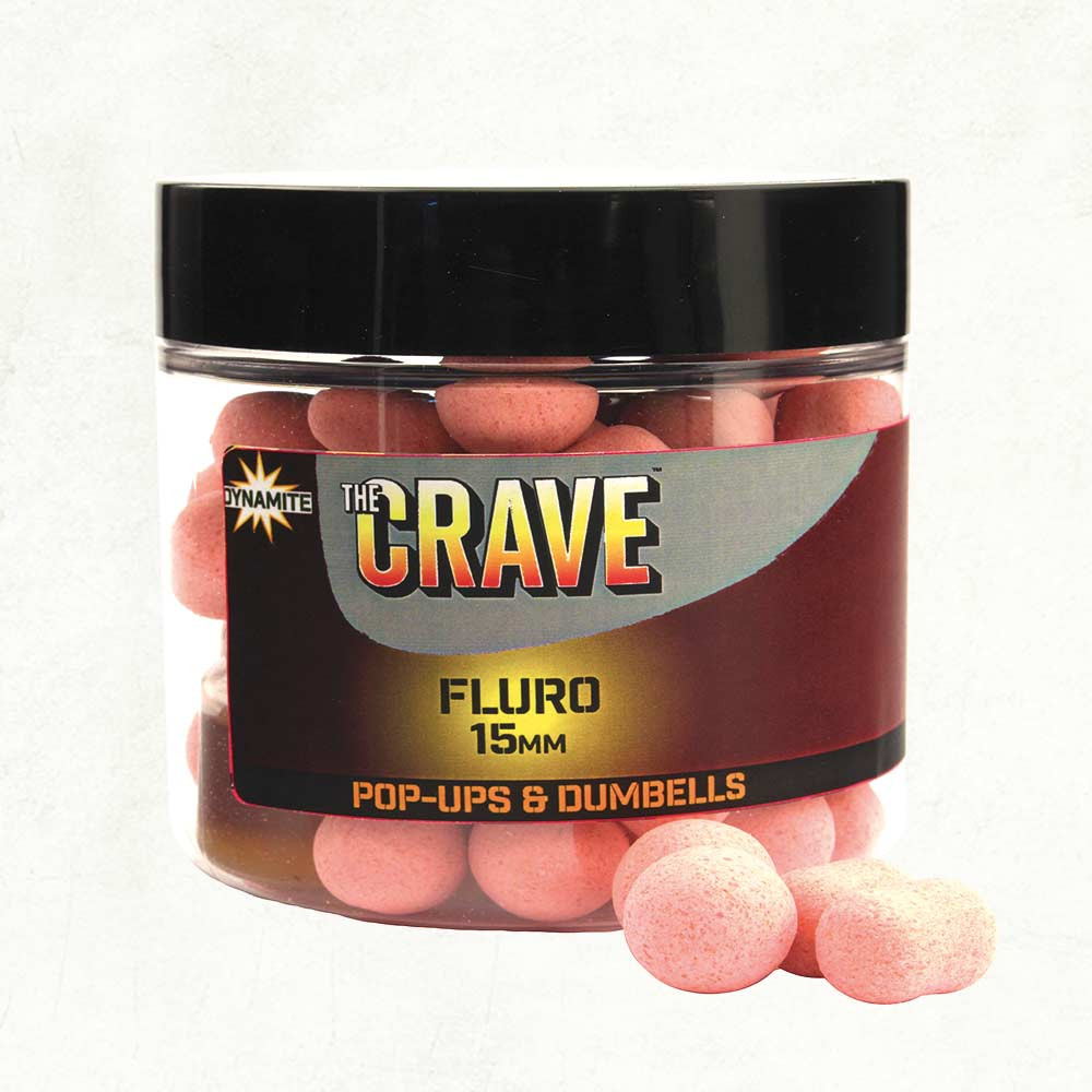 Image of Dynamite Baits The Crave Fluro Pop-Ups &amp; Dumbells Pink 10mm 250g (Dy916)