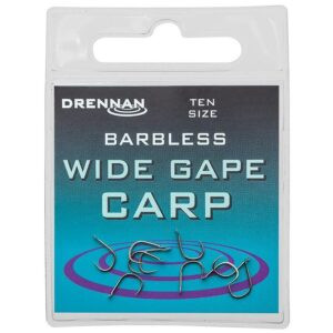 Image of Drennan Wide Gape Carp Hook Barbless szakáll nélküli horog 10db - több méretben