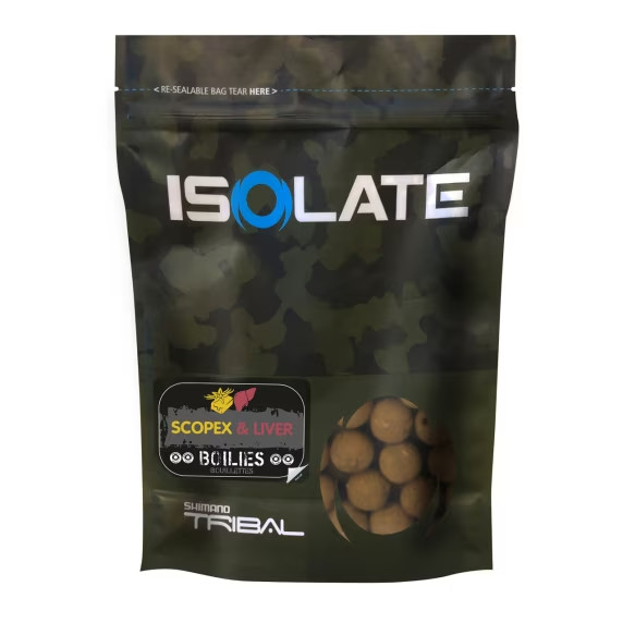 Image of Shimano Bait Isolate Boillie Scopex Liver 24mm 3kg (ISOSLB243000)