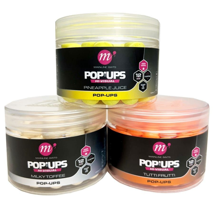 Image of Mainline Baits High Visual Pop-Ups Tutti Frutti 10mm 50db Lebegő Fluo Bojli (M13009)