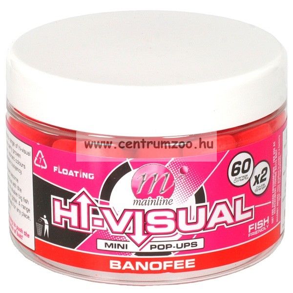 Image of Mainline Baits Mini Pop-Up Bright Red- Banofee 10Mm 50Db Lpop-Up Bojli (M13019)