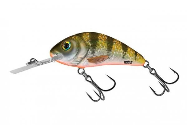 Image of Salmo Rattlin Hornet Floating - 5,5cm 10,5g wobbler (QRH031) Yellow Holographic Perch
