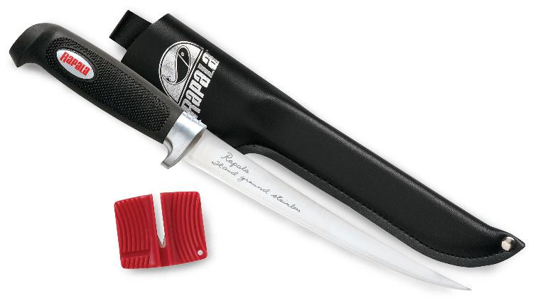 Image of Rapala Single Stage Soft Grip Fillet 2In1 kés+élező szett 31cm BP709SH1 (RA2200133)